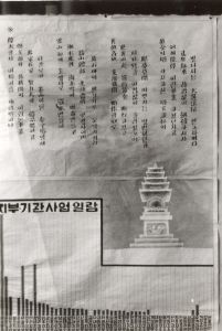 제1대 성업봉찬회 지부기관사업일람 포스터 사진